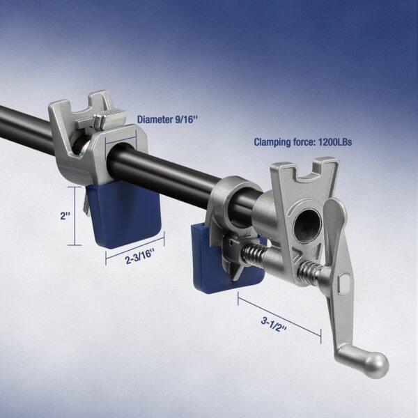WORKPRO 2-Pack 3/4'' Pipe Clamps, Wood Gluing Pipe Clamp Set with H-shaped Feet, Lightweight Cast Aluminum Quick Release Wood Clamps for Woodworking, Carpentry, Home Improvement, and DIY Projects 8 71RuJVk9uyL. AC SL1500