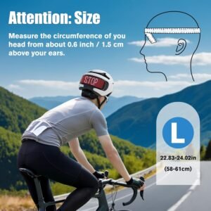 Smart Bike Helmet with Light: Bicycle Helmets for Adult Teens for Mountain & Road Cycling Electric Scooter Skateboard Skating - Image 4