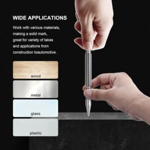 Spring Loaded Nail Set Tools,2-PCS Dual Head Nail Setter and Hinge Pin Punch Set, Hammerless 1/16″& 3/32″Spring Nail Set, Super Strong Force Door Pin Removal Tool - Image 7