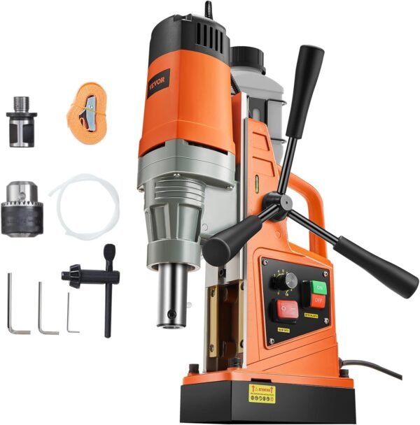 VEVOR Mag Drill Press, 1550W 2" Boring Diameter, 2922lbf Power Magnetic Drill, 500 PRM, 10-Speed, Electric Drilling Machine for Metal Surface, Industrial and Home Improvement 2 71TnETHxS9L. AC SL1500