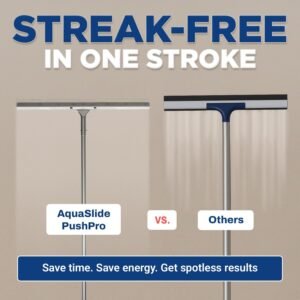 MHM AquaSlide PushPro – 28-Inch Heavy Duty Squeegee for Concrete Floors & Wet Surfaces | Industrial Rubber Blade Water Removal Tool for Garages, Warehouses, Driveways & Commerical Use - Image 5