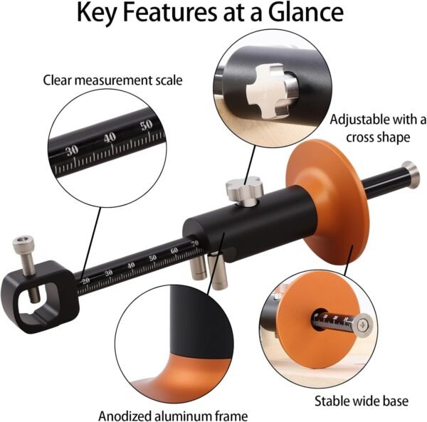 Wheel Marking Gauge, Aluminum Alloy Woodworking Marking Scriber Tool with Graduated MM Scale, Double-headed Marking Gauge Woodworking Tool Efficient Rolling for Woodworking Projects, Carpenter 3 71USUVjHZBL. AC SL1500