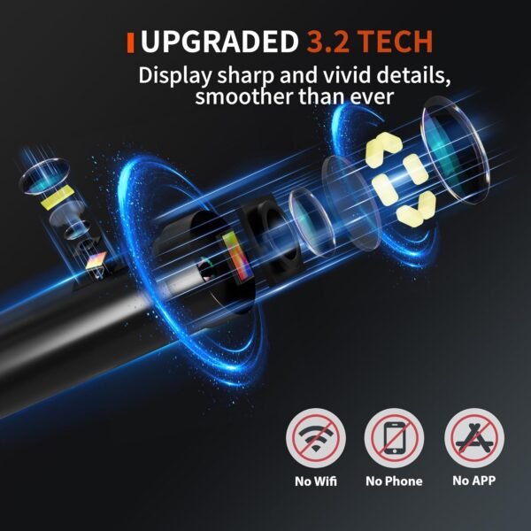 NIDAGE Dual Lens Borescope Inspection Camera 1920P HD Endoscope Camera with Light Waterproof Industrial Endoscope 11.5FT Flexible Snake Cam with 4.3'' IPS Screen, Mechanic Scope Cam Gift for Men 4 71VFGRGRyYL. SL1500