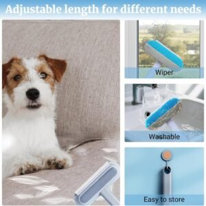 4 in 1 Multifunctional Reusable Pet Hair Remover Brush,Dog & Cat Hair Remover Tool for Couch,Bedding & Carpet,Washable Fur Remover with Dual-Sided Cleaning Brush - Image 5