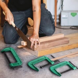 4 Pcs C Clamp Set 5 Inch Heavy Duty G-Clamps Automotive and Wood Working Clamps with Jaw Opening Sliding for DIY Carpentry Woodworking Welding and Building(5 Inch, Green) 14 4 Pcs C Clamp Set 5 Inch Heavy Duty G-Clamps Automotive and Wood Working Clamps with Jaw Opening Sliding for DIY Carpentry Woodworking Welding and Building(5 Inch, Green) - Image 7