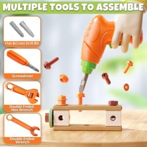 YongnKids 158 Pcs Kids Tool Set with Drill, Construction STEM Building Blocks with Storage Box Educational Tool Kit Pretend Play Kid Toy for Kids Age 3 4 5 6 7 8 Years Birthday Gift 12 YongnKids 158 Pcs Kids Tool Set with Drill, Construction STEM Building Blocks with Storage Box Educational Tool Kit Pretend Play Kid Toy for Kids Age 3 4 5 6 7 8 Years Birthday Gift - Image 4