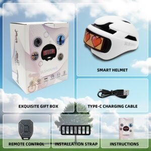 Smart Bike Helmet with Light: Bicycle Helmets for Adult Teens for Mountain & Road Cycling Electric Scooter Skateboard Skating - Image 9