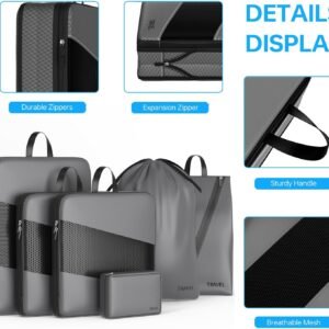 KISSSEA 6-Piece Compression Travel Storage Bags Set, Space-Saving Organizer with Breathable Mesh, Versatile Packing Pouches - Image 6