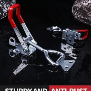 Heavy Duty Toggle Latch Clamp 4003, Large Adjustable Toggle Clamp Latch With Lock Hole, 1320Lbs Holding Capacity Pull Latch for Smoker Lid Jig, Tool Box Case - 4Pack (with 20PCS Screws) - Image 5