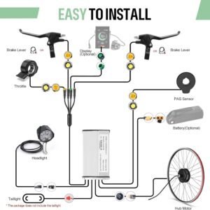 BAFANG 48V 500W/750W Rear Hub Motor Kit - Ebike Conversion Kit for 20"/26"/27.5"/700C Wheels (29er Compatible) with Display & Battery Options | Electric Bike Motor Wheel Kit for Mountain/City Bikes - Image 8