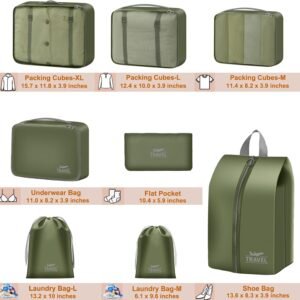 Packing Cubes for Travel - 8 Set Luggage Organizer Bags for Family, Mesh Breathable Packing Cubes for Suitcases Durable Travel Essentials Bags Set - Image 6