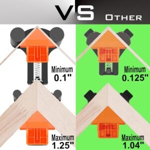 60/90/120 Degree Multi Corner Clamps for Woodworking Set of 4,Adjustable Spring Loaded Right Angle Clamp Woodworking Tools,Carson Clamp for Carpentry,Frame Cabinet Wood Tools Accessories,Gifts for Men - Image 3