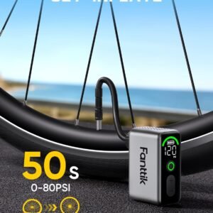 Fanttik X10 Ace Tiny Mini Electric Bike Pump, 120 PSI Compact Air Pump with Presta and Schrader Valve, Fast Inflate Electric Bike Pump Portable for Road Bike 14 Fanttik X10 Ace Tiny Mini Electric Bike Pump, 120 PSI Compact Air Pump with Presta and Schrader Valve, Fast Inflate Electric Bike Pump Portable for Road Bike - Image 4