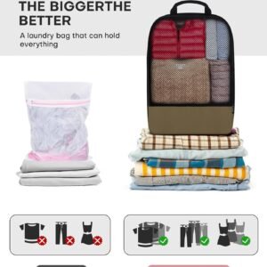 4 PCS Set Compression Packing Cubes for Travel, Lightweight Packaging Organizer Bags for Carry On Space Saving, Travel Essentials Cubes for Suitcase Backpack, Brown - Image 5