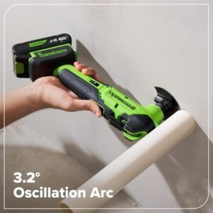 GREENWORKS 24V (5-TOOL) Combo (Drill + Impact Driver + Circular Saw + Multi-Tool + Flashlight), 4.0Ah + 2.0Ah (24,000mAh Power Bank) Batteries, (2) Cables, 65W Rapid Charger - Image 23