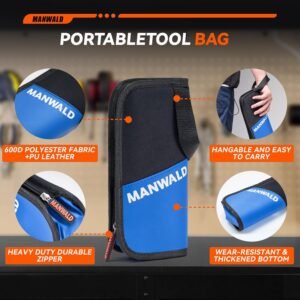 Telescoping Magnetic Pickup Tool Set with Portable Bag, Extendable Flashlight with 360° Inspection Mirror, Christmas Stocking Stuffers for Men Adults, Gifts for Men Mechanics, and Handymen, Blue - Image 7