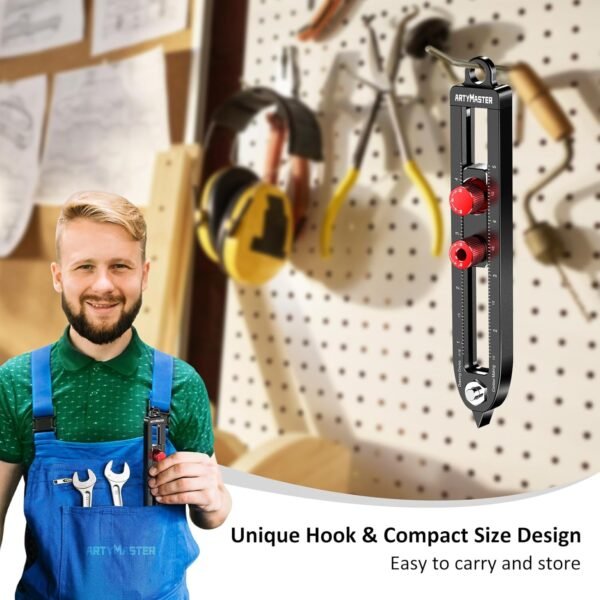 Multi-Function Scribing Tool, DIY Woodworking Scriber Line Maker, Portable Aluminum Alloy Woodworking Compass Scriber Tool, Inch Circle Marking Gauge,Deep Hole Carpenter Pencils 6 Refills. 8 71fCpRMKaVL. AC SL1500