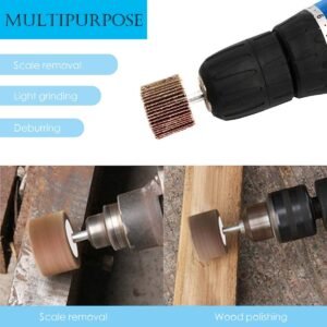 Koopi 20 Pack 1" x 1" x 1/4" Shank Mounted Flap Wheels, 80 Grit Aluminum Oxide Sanding Flap Wheels for Drill - Abrasive Grinding Tool 13 Koopi 20 Pack 1" x 1" x 1/4" Shank Mounted Flap Wheels, 80 Grit Aluminum Oxide Sanding Flap Wheels for Drill - Abrasive Grinding Tool - Image 6