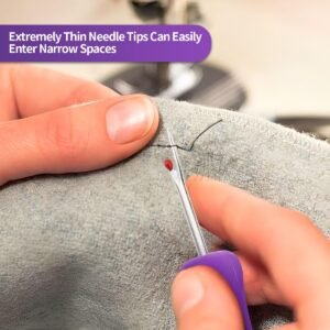 Needle and Thread Seam Ripper, Rippers for Sewing and Thread,Remover Stitch Tool for Hand Sewing, Knitting, Cross Stitching, Embroidery and Thread Removal (Purple) - Image 6