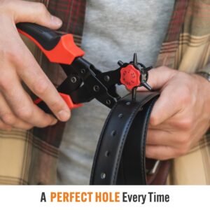 Professional Heavy Duty Belt Hole Puncher for Leather, Multi-Size Rotary Leather Hole Punch Tool Set with Ergonomic Handles for Easy, Precise Belt Fixes, Straps, Collars, Bags, Shoes, DIY Crafts - Image 5