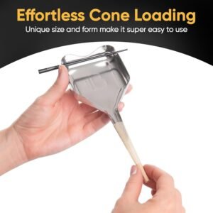 BlueBus TIGER Metal Rolling Tray and Cone Loader - Compact Stainless-Steel Rolling Tray Set with Packing Stick - Rust Resistant Easy to Store – Rolling kit with a Built in Funnel - Image 4