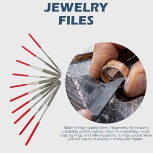 Mefape Jewelers Tools Set, Ring Making Kit, Silversmithing Starter Kit, Ring Sizer Mandrel Measuring Tool, Jeweler Saw Frame, Bench Pin Clamp Silversmithing Supplies - Image 9