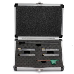 OSCARBIDE 3/8" Shank Lathe Turning Tool Set, 5pcs (4 Carbide Tool Holders + 1 Boring Bar),Metal Lathe Tools with Carbide Inserts TCMT110204(TCMT21.51) - Image 10