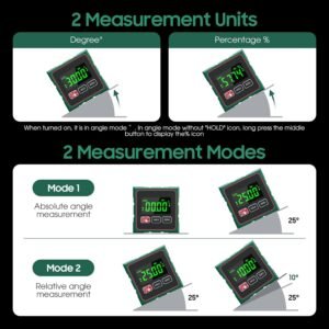 Digital Angle Finder 4 Side Strong Magnetic Digital Angle Gauge for Table Saw&Woodworking,LCD Display Level Box Measuring Tool,Electronic Laser Backlight Inclinometer for Construction,Machinery - Image 6