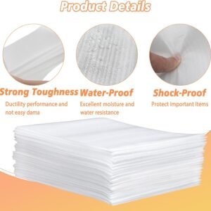 100 Pack 12'' x 16'' Cushion Foam Pouches, Moving Supplies for Dishes, Packing Materials for Dishes & Cups, Glass Packing Paper and Plate Protectors for Moving(300x400x0.5MM) 13 100 Pack 12'' x 16'' Cushion Foam Pouches, Moving Supplies for Dishes, Packing Materials for Dishes & Cups, Glass Packing Paper and Plate Protectors for Moving(300x400x0.5MM) - Image 5