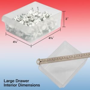 Akro-Mils 24-Drawer Plastic Drawer Storage Cabinet for Garage Organization, Bead Organizer, Building Bricks Storage, Teacher Toolbox, Makeup Organizer, 20" W x 6" D x 16" H, 10724 Black - Image 8