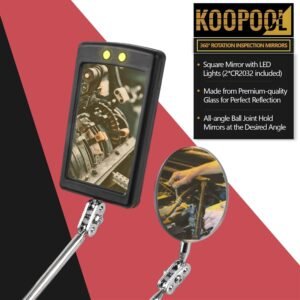 Telescoping Magnetic Pickup Tool Set, Inspection Mirror Telescoping, LED Flashlight, Cool Gadgets for Men, Stocking Stuffers, Gifts for Dad, Husband, Kids, Boyfriend, Magnet Stick - Image 5