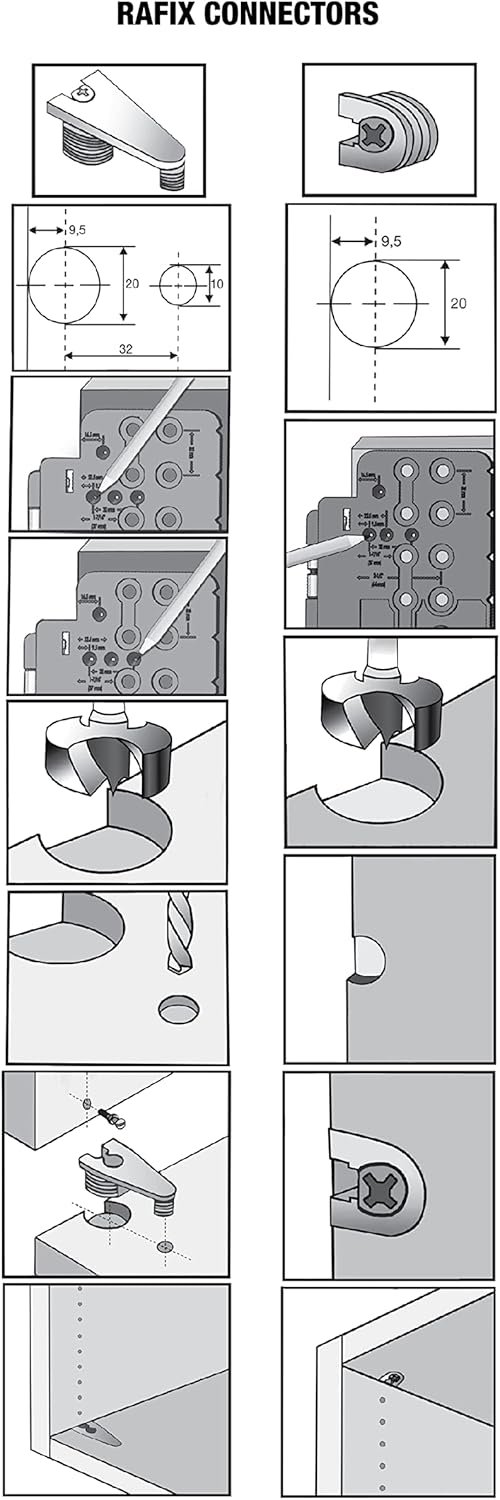 Milescraft 1316 CabinetMate - Shelf Pin Drilling Jig, Create Holes for Wobble Free Shelves. Cabinet Drill Guide for Straight Holes. Includes Drill Bit an Index Pins and Built-In Storage 12 71jKOP0Av4L. AC SL1500