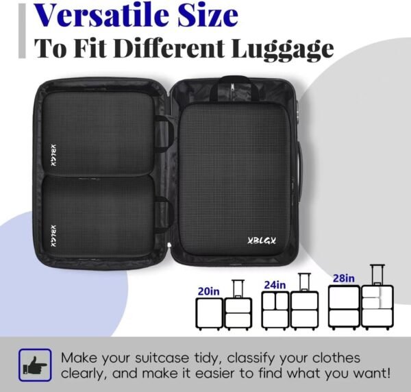 6 Set Compression Packing Cubes for Travel, Suitcases and Carry On, Luggage Organizer Bags for Travel Accessories 8 71jjQ9I5HhL. AC SL1280