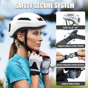 Smart Bike Helmet with Light: Bicycle Helmets for Adult Teens for Mountain & Road Cycling Electric Scooter Skateboard Skating - Image 6