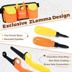 Kids Cardboard Construction Tool Set with Electric Drill & Tool Belt -258PCS, STEM Building Kit for Creative Craft Projects, Educational DIY Engineering Toy for Boys & Girls 14 Kids Cardboard Construction Tool Set with Electric Drill & Tool Belt -258PCS, STEM Building Kit for Creative Craft Projects, Educational DIY Engineering Toy for Boys & Girls - Image 6