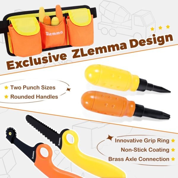 Kids Cardboard Construction Tool Set with Electric Drill & Tool Belt -258PCS, STEM Building Kit for Creative Craft Projects, Educational DIY Engineering Toy for Boys & Girls 6 71kSmDAfuML. AC SL1500