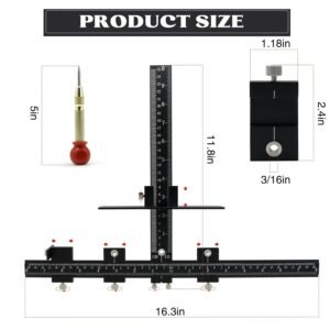 Cabinet Hardware Jig,Aluminum Alloy Cabinet Handle Template Tool-Cabinet Jig for Fast and Accurate Installation of Handles and Pulls(Black) - Image 4