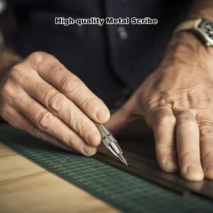 4 Pack Tungsten Carbide Scriber Tool Set with Magnet - Professional Metal Engraving Pen, Extra 20 Carbide Replacement Tips - Ultimate Scribing Tools for Glass/Ceramics/Sheet Metal Marking - Image 5