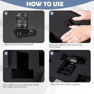 16" x 12" Pick and Pluck Foam Inserts for Tool Box – 8 Pack High-Density Polyurethane Foam Sheets (4×0.4in + 4×0.8in), Customizable Toolbox Padding for Equipment, Tools, Cameras & Cases 14 16" x 12" Pick and Pluck Foam Inserts for Tool Box – 8 Pack High-Density Polyurethane Foam Sheets (4×0.4in + 4×0.8in), Customizable Toolbox Padding for Equipment, Tools, Cameras & Cases - Image 6