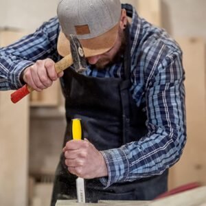 DOWELL Wood Chisel Tool Set 4pc Sturdy Chisel, 1/4 inch,1/2 inch,3/4 inch,1 inch with Carpenter Pencils HY080103 - Image 8