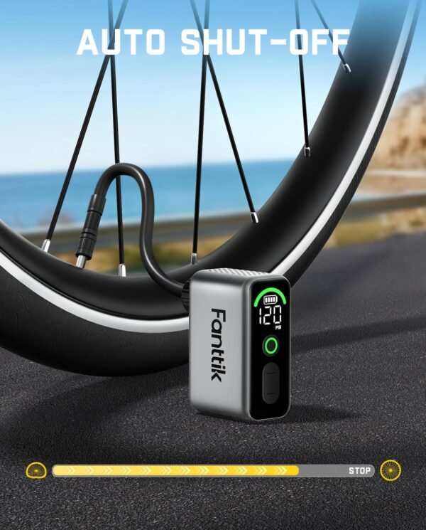 Fanttik X10 Ace Tiny Mini Electric Bike Pump, 120 PSI Compact Air Pump with Presta and Schrader Valve, Fast Inflate Electric Bike Pump Portable for Road Bike 5 71lX9mO8IRL. AC SL1500