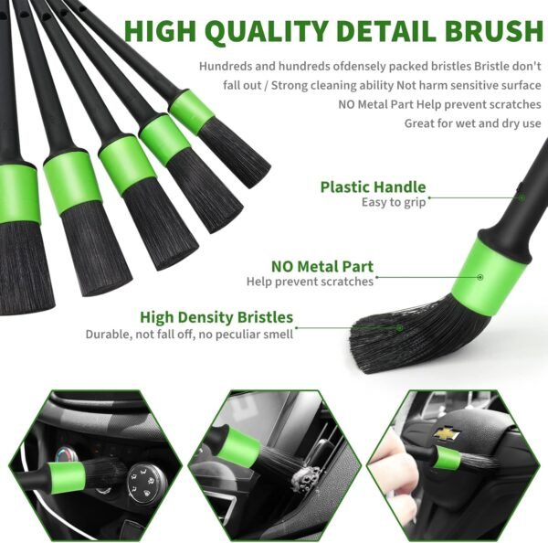 18Pcs Car Detailing Kit, Interior Car Cleaning Kit, Leather & Textile Car Interior Brush, Car Detailing Brush Set with Windshield Cleaning Tool Complete Car Interior Care Kit 4 71lrgWngeLL. AC SL1500
