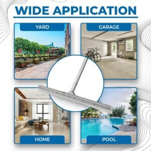 MHM AquaSlide PushPro – 28-Inch Heavy Duty Squeegee for Concrete Floors & Wet Surfaces | Industrial Rubber Blade Water Removal Tool for Garages, Warehouses, Driveways & Commerical Use - Image 7