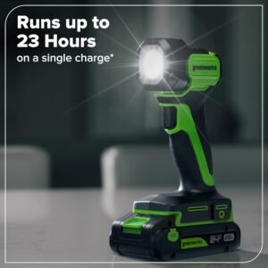 GREENWORKS 24V (5-TOOL) Combo (Drill + Impact Driver + Circular Saw + Multi-Tool + Flashlight), 4.0Ah + 2.0Ah (24,000mAh Power Bank) Batteries, (2) Cables, 65W Rapid Charger - Image 25
