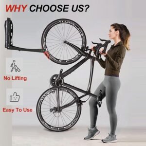 Wallmaster BIKEPAL Swivel Bike Rack, Wall Mounted Vertical Bike Storage Hanger, Space Saving for Home and Garage, 4 Pack - Image 9