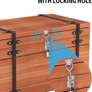 Heavy Duty Toggle Latch Clamp 4003, Large Adjustable Toggle Clamp Latch With Lock Hole, 1320Lbs Holding Capacity Pull Latch for Smoker Lid Jig, Tool Box Case - 4Pack (with 20PCS Screws) - Image 7