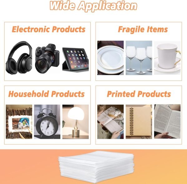 100 Pack 12'' x 16'' Cushion Foam Pouches, Moving Supplies for Dishes, Packing Materials for Dishes & Cups, Glass Packing Paper and Plate Protectors for Moving(300x400x0.5MM) 8 71pHt4xMdtL. AC SL1500