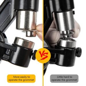 Heavy Duty Grommet Tool Kit with 1/2 Inch Die and 300 Sets of 12MM Grommets,Handheld Manual Eyelet Tool Rivet Press Punch Pliers for Leather Canvas Fabric 11 Heavy Duty Grommet Tool Kit with 1/2 Inch Die and 300 Sets of 12MM Grommets,Handheld Manual Eyelet Tool Rivet Press Punch Pliers for Leather Canvas Fabric - Image 5