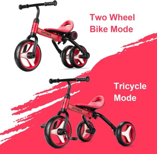 YGJT 4 in 1 Tricycle for Toddlers Age 2-5, Folding Toddler Bike Kids Trike Tricycles with Adjustable Seat and Removable Pedal, Baby Balance Bike Ride-on Toys Gift for Baby Boys Girls Birthday 4 71qHOxwrRsL. AC SL1500