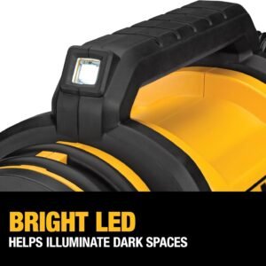 DEWALT Tire Inflator Portable Air Compressor 20V MAX, Car Air Pump with Automatic Shut Off, LED Light, Tool Only (DCC020IB) - Image 4